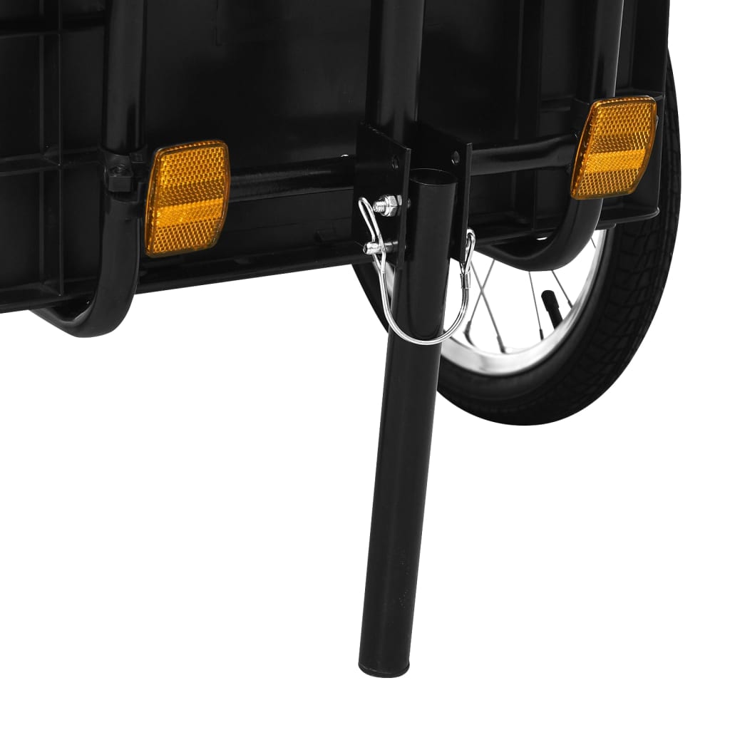  Nákladný vozík za bicykel/ručný vozík 155x60x83cm, oceľ, čierny
