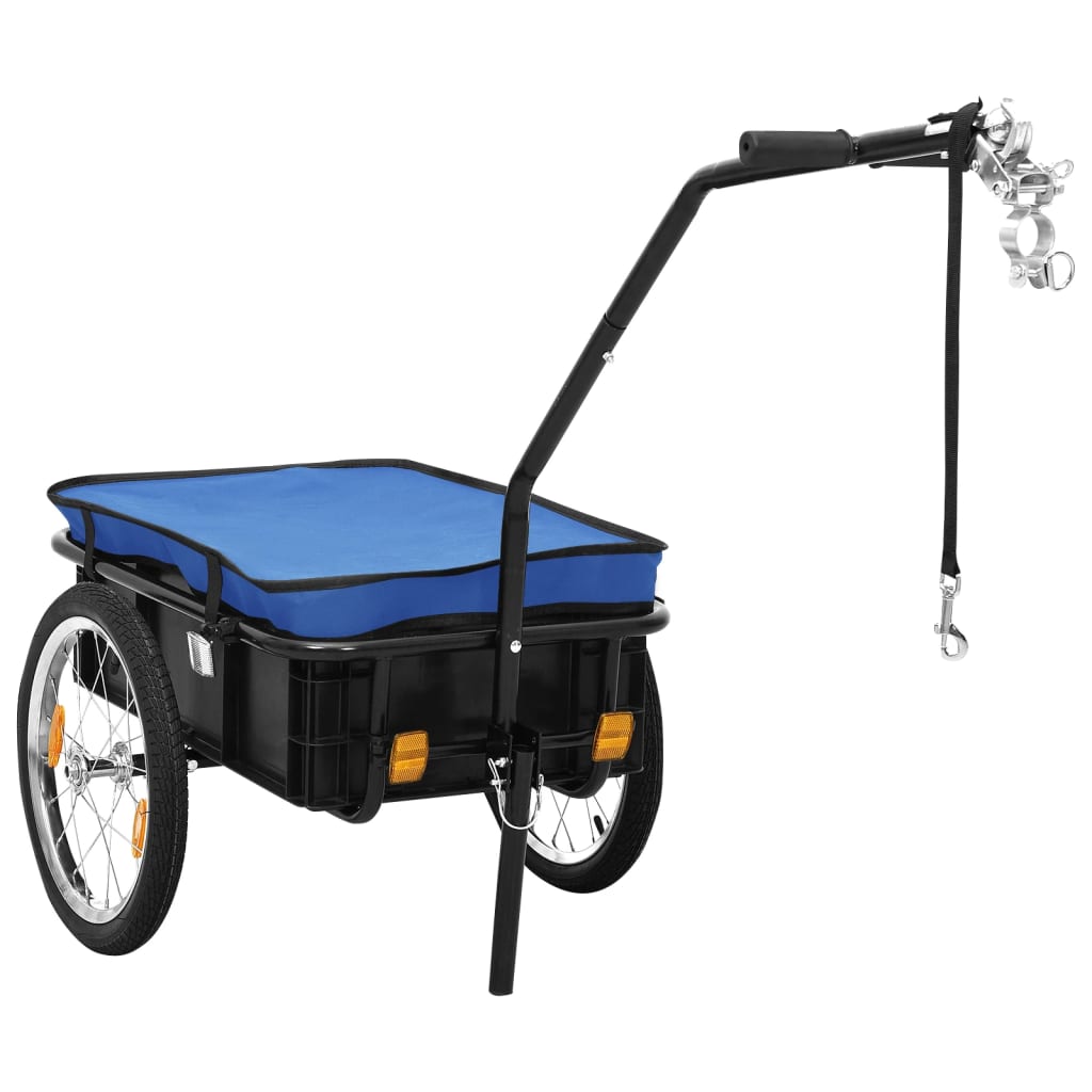 vidaXL Fahrradanhänger und Handwagen 155x60x83 cm Stahl Blau