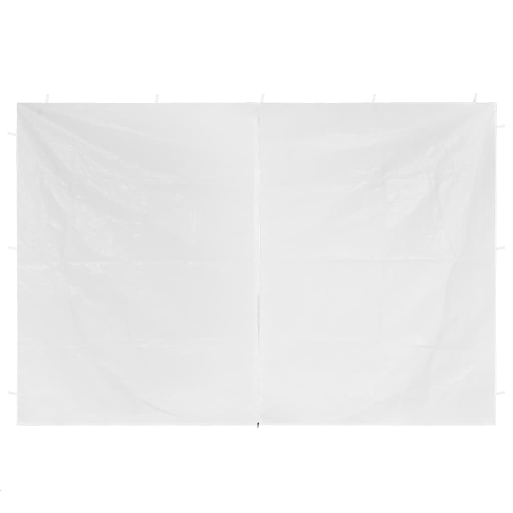 vidaXL Portes de tente de réception 2 pcs avec fermeture éclair Blanc