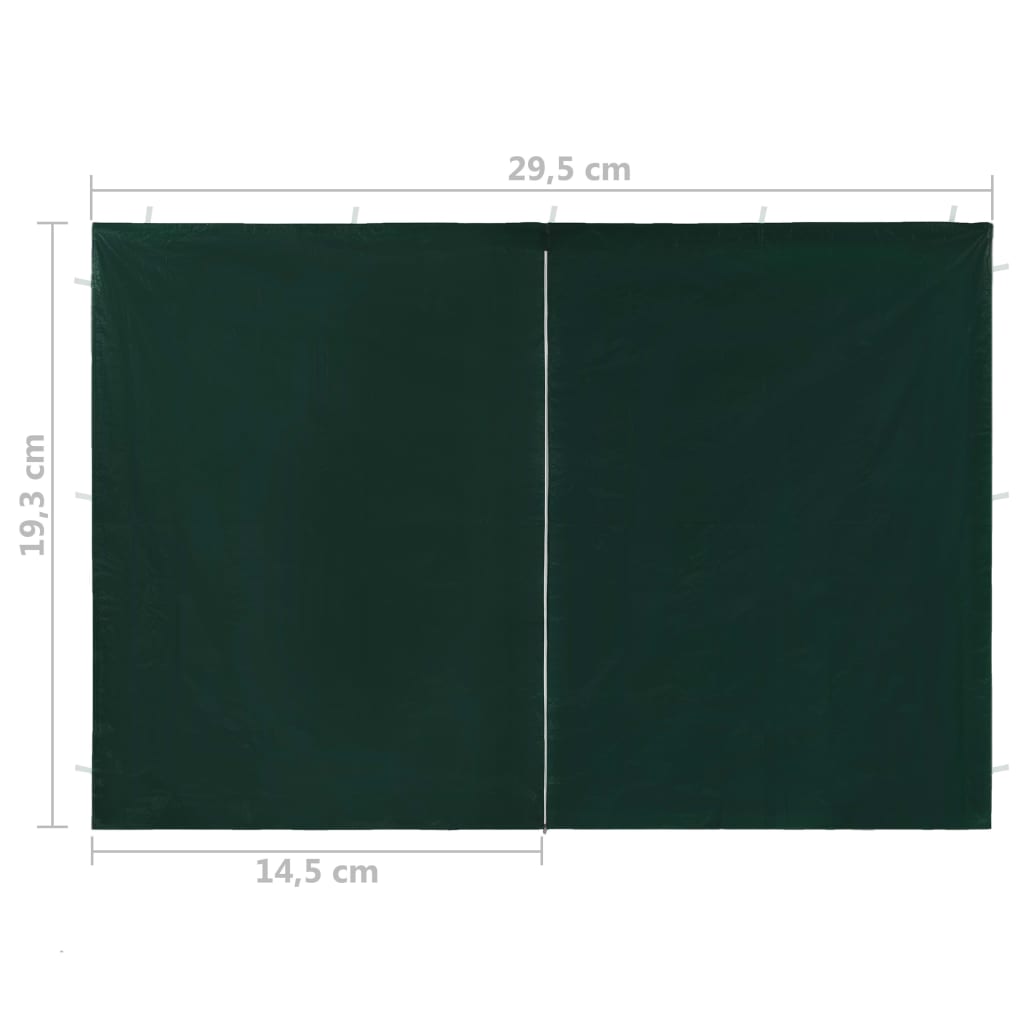 Party Tent Doors 2 Pcs With Zipper Green VidaXL 17 width=274