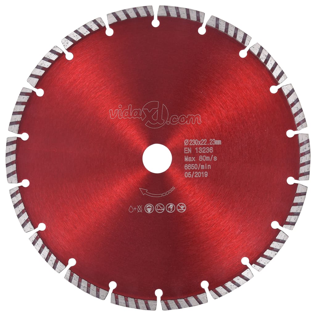 vidaXL Disc diamantat de tăiere cu turbo oțel 230 mm vidaXL imagine 2022 1-1.ro