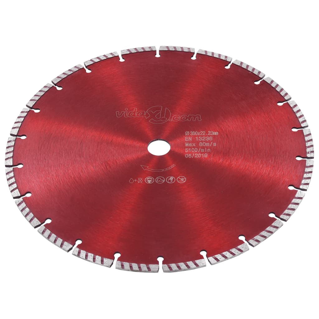 vidaXL Disque de coupe diamanté avec acier turbo 300 mm