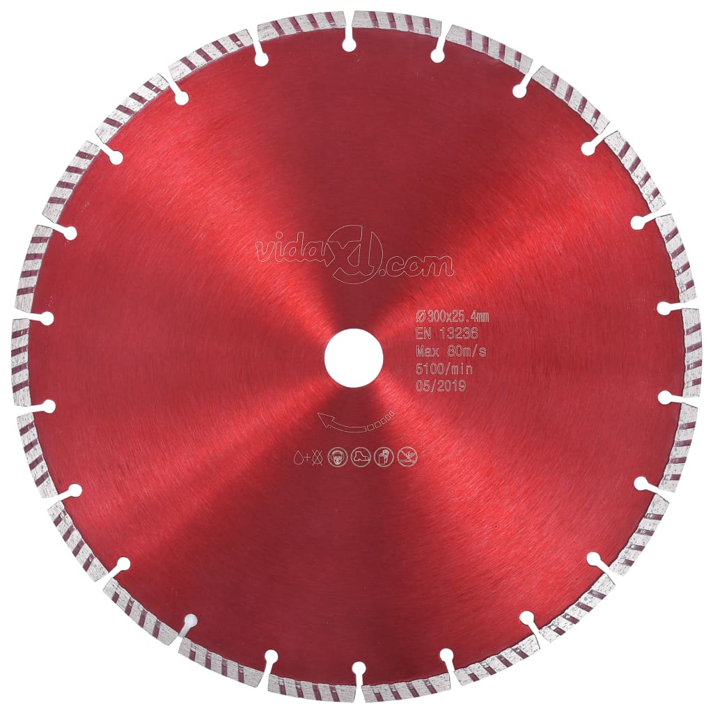 vidaXL Disc diamantat de tăiere cu turbo, oțel, 300 mm imagine vidaxl.ro