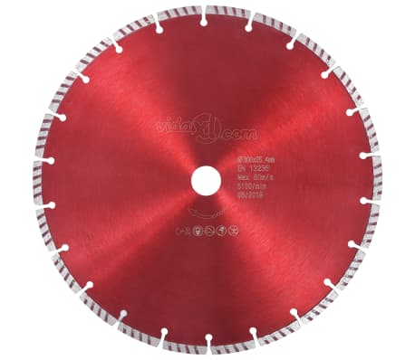 vidaXL Disco de corte de diamante com aço turbo 300 mm