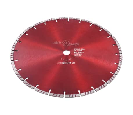 vidaXL Диамантен режещ диск, турбо, стомана, 350 мм
