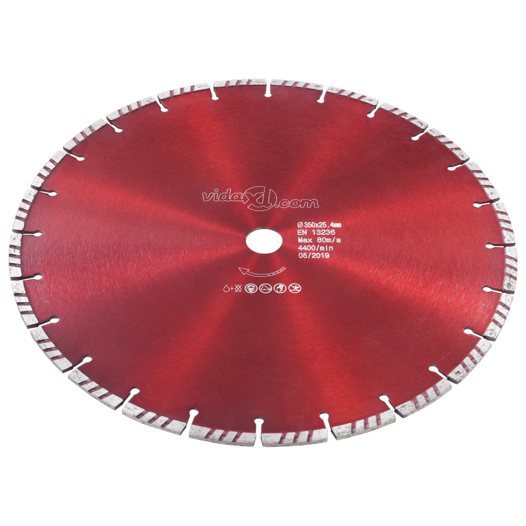vidaXL Disc diamantat de tăiere cu turbo oțel 350 mm