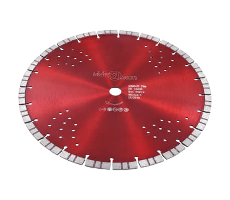 vidaXL Disque de coupe diamanté avec turbo et trous Acier 350 mm