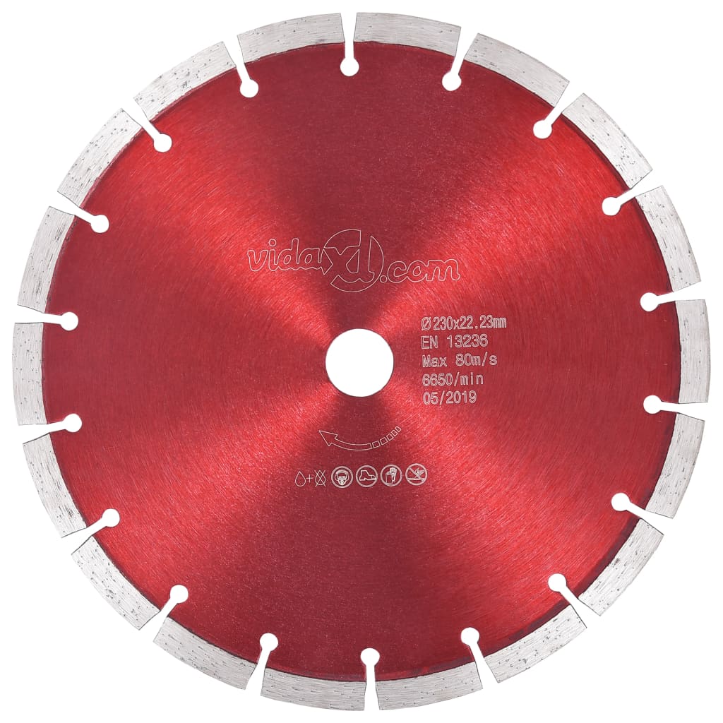 vidaXL Disc diamantat de tăiere, oțel, 230 mm vidaXL imagine 2022 1-1.ro