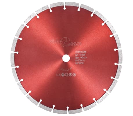 vidaXL Disco de corte de diamante aço 300 mm