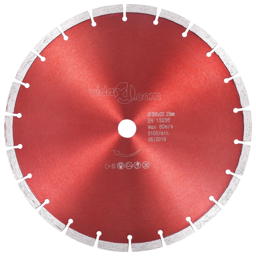 vidaXL Disc diamantat de tăiere, oțel, 300 mm vidaXL