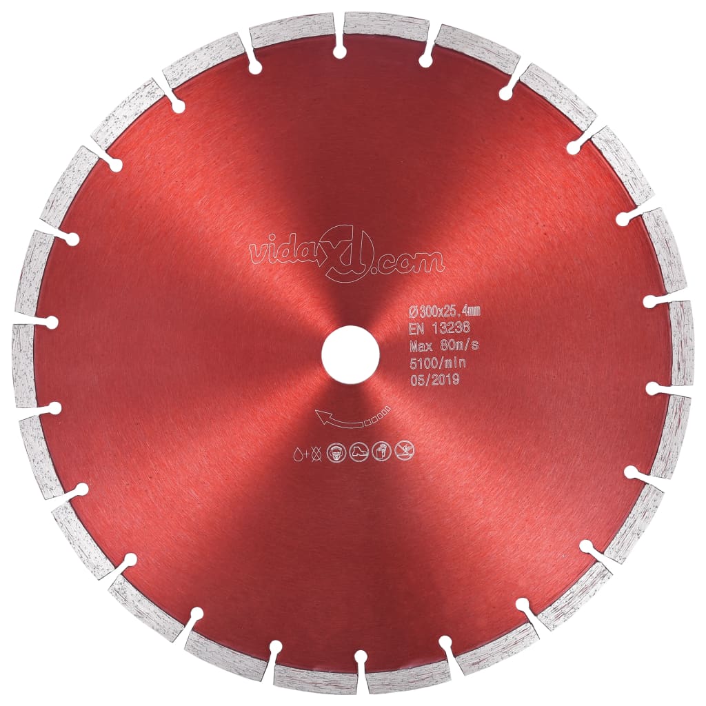 vidaXL Disc diamantat de tăiere, oțel, 300 mm vidaXL