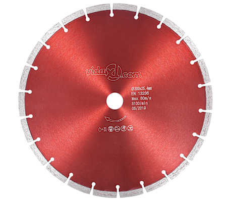 vidaXL Disco de corte de diamante aço 300 mm