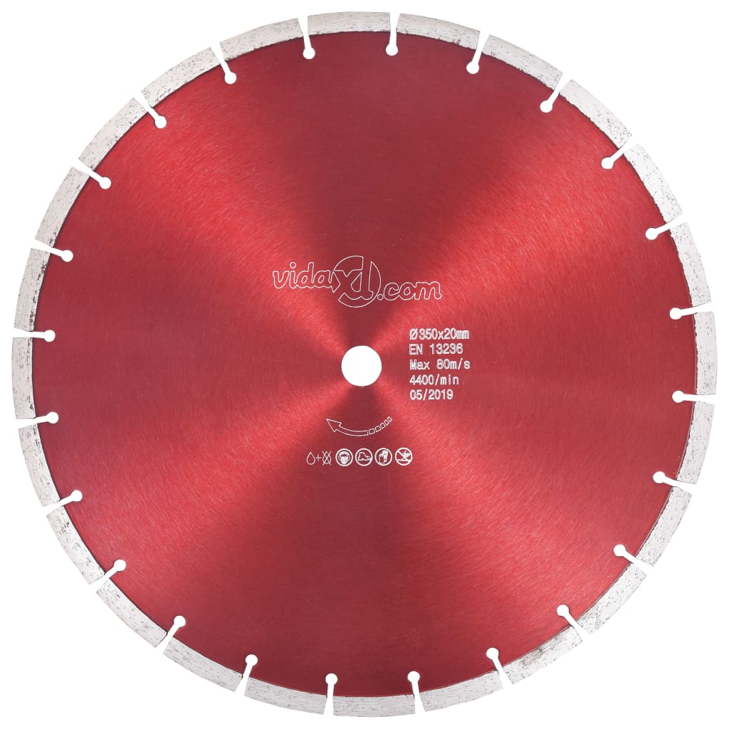 vidaXL Disc diamantat de tăiere, oțel, 350 mm vidaXL
