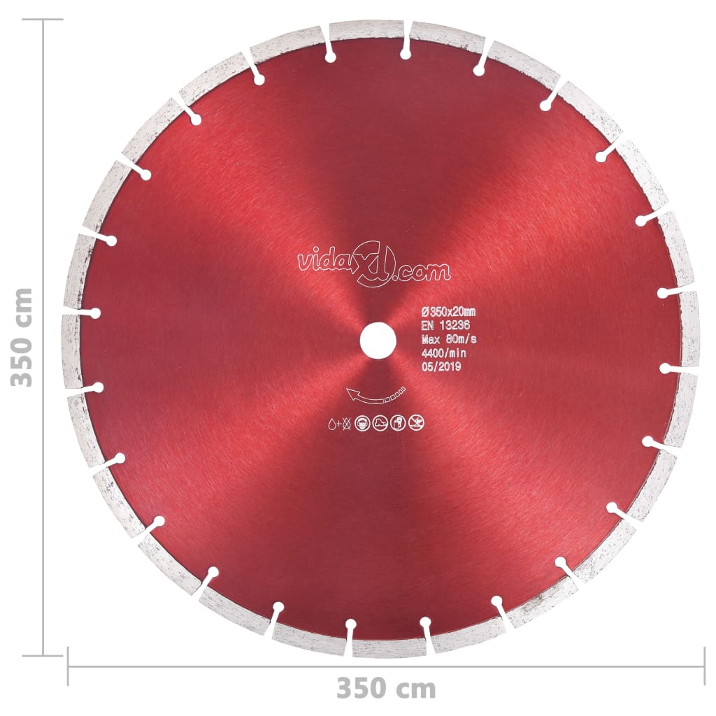 Deimantinis pjovimo diskas, plienas, 350mm | Stepinfit.lt