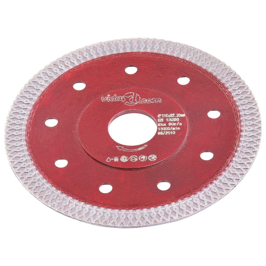 vidaXL Diamond Cutting Disc with Holes Steel 115 mm