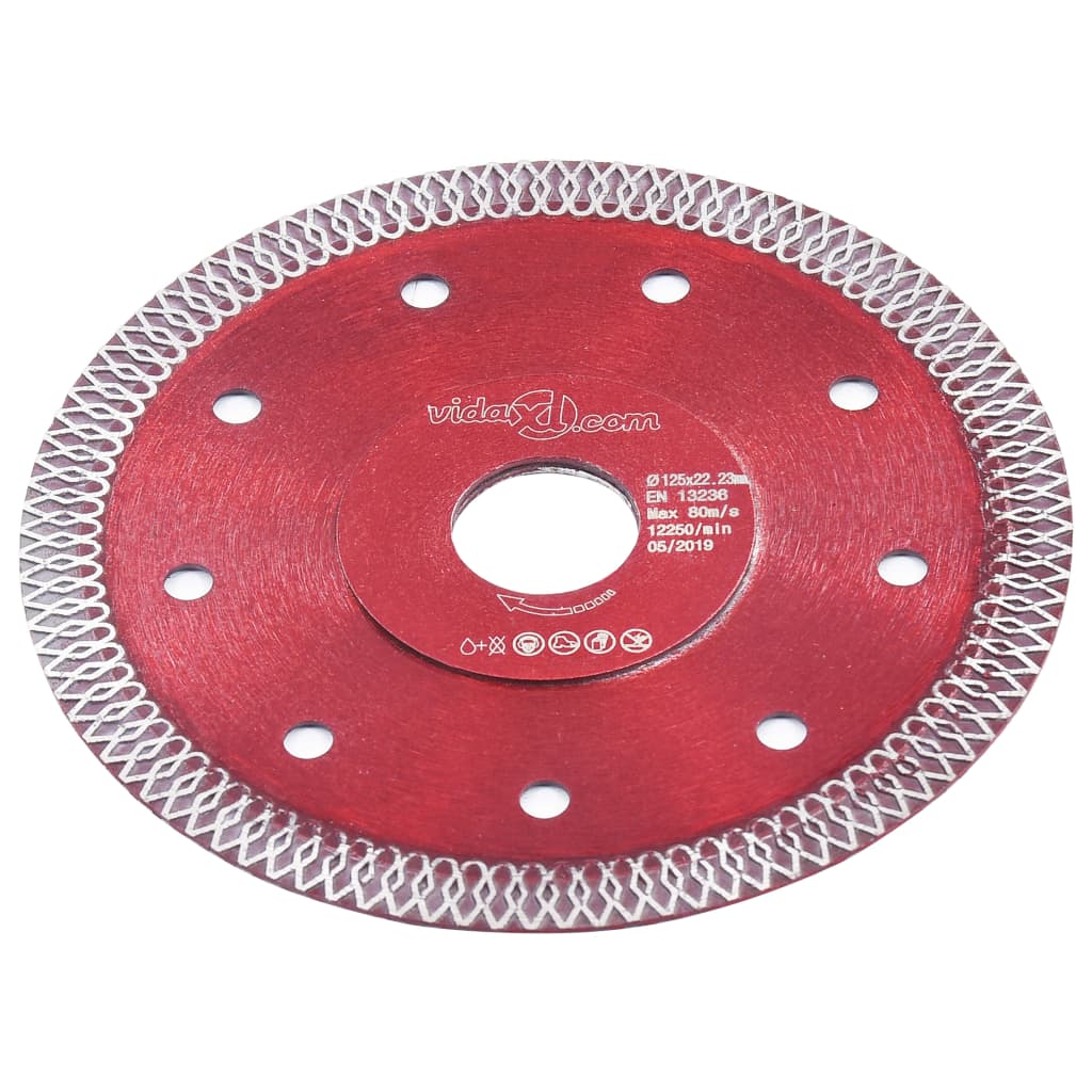 vidaXL Disc diamantat de tăiere cu găuri oțel, 125 mm