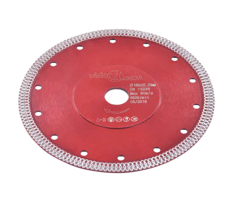 vidaXL Disco de corte de diamante con agujeros acero 230 mm