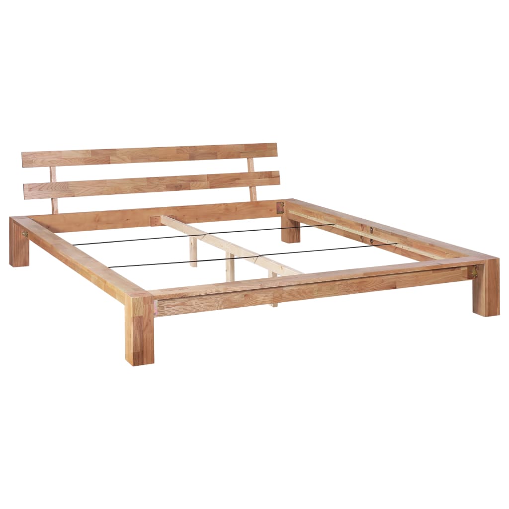vidaXL Rama łóżka z litego drewna dębowego, 180 x 200 cm