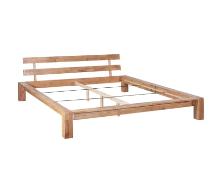 vidaXL Lovos rėmas, 180x200cm, ąžuolo medienos masyvas