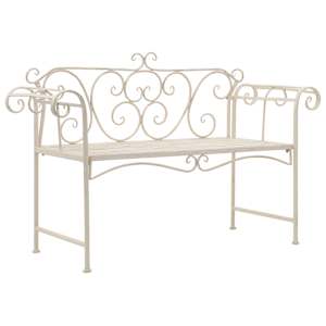 vidaXL aiapink, 132 cm, metall, antiikvalge