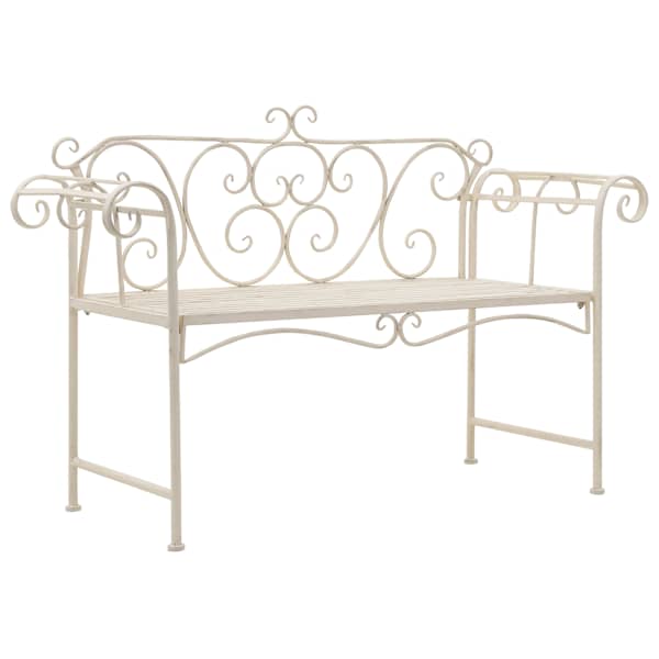 vidaXL aiapink, 132 cm, metall, antiikvalge