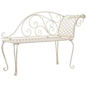 vidaXL aia lamamistool 128 cm, metall, antiikvalge