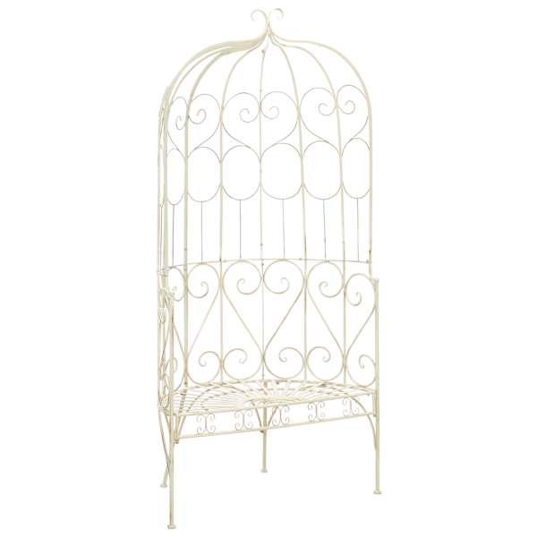 vidaXL aiapink, 95 cm, raud, antiikvalge