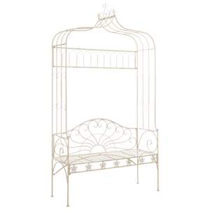 vidaXL aiapink, 122 cm, raud, antiikvalge