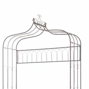 Zahradní lavice 122 cm železná starožitná hnědá - obrázek 4