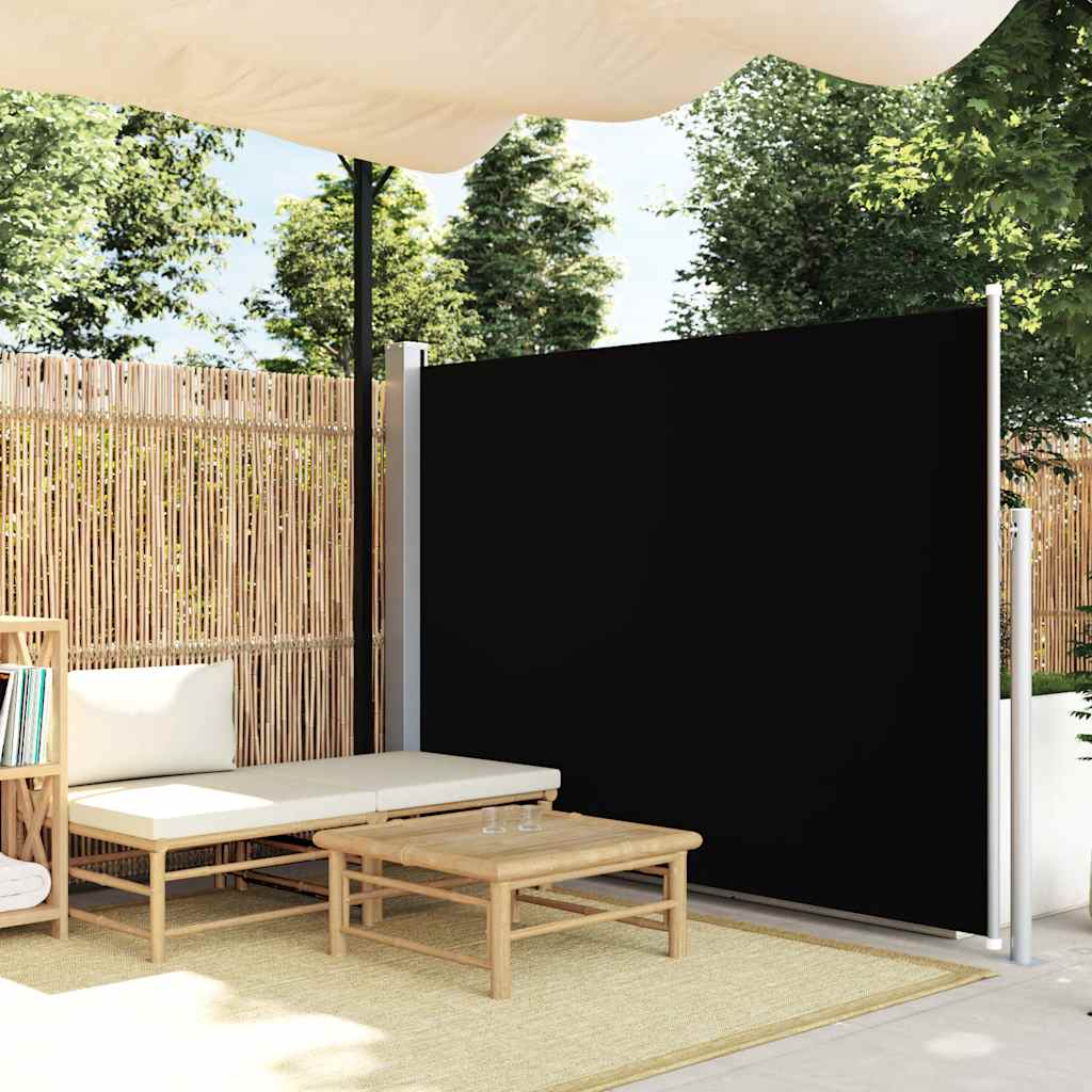 vidaXL Copertină laterală retractabilă, negru, 160x500 cm