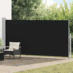 Zložljiva stranska tenda 160x500 cm črna