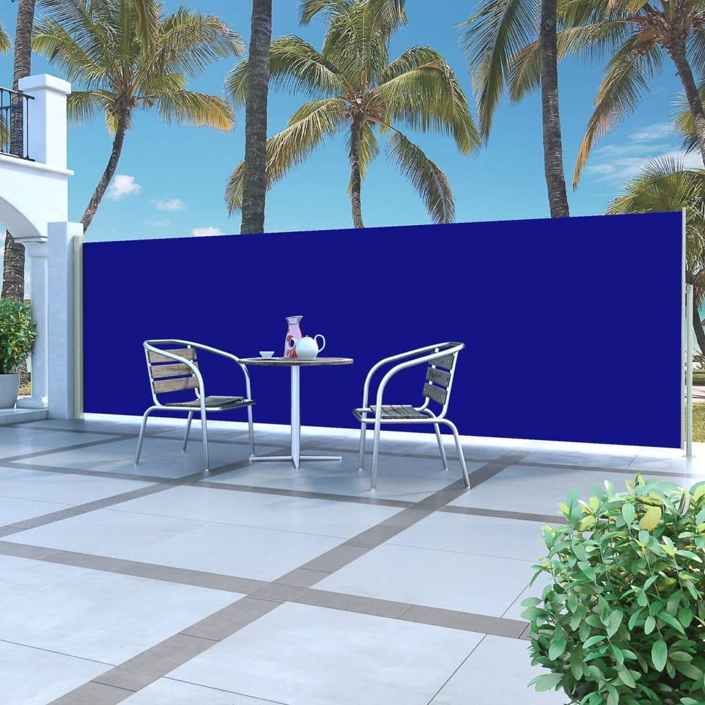 Ausziehbare Seitenmarkise 160×500 cm Blau