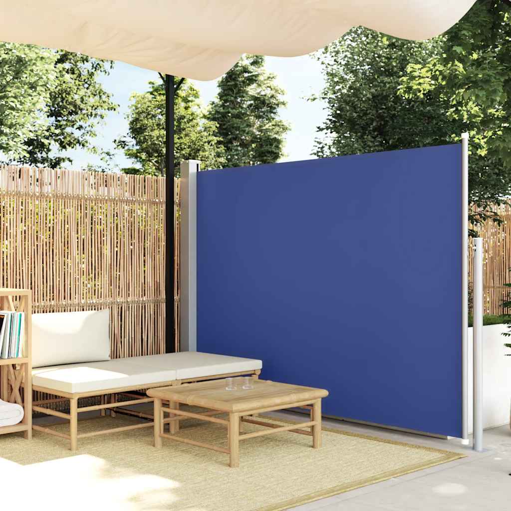 vidaXL Copertină laterală retractabilă, albastru, 160x500 cm