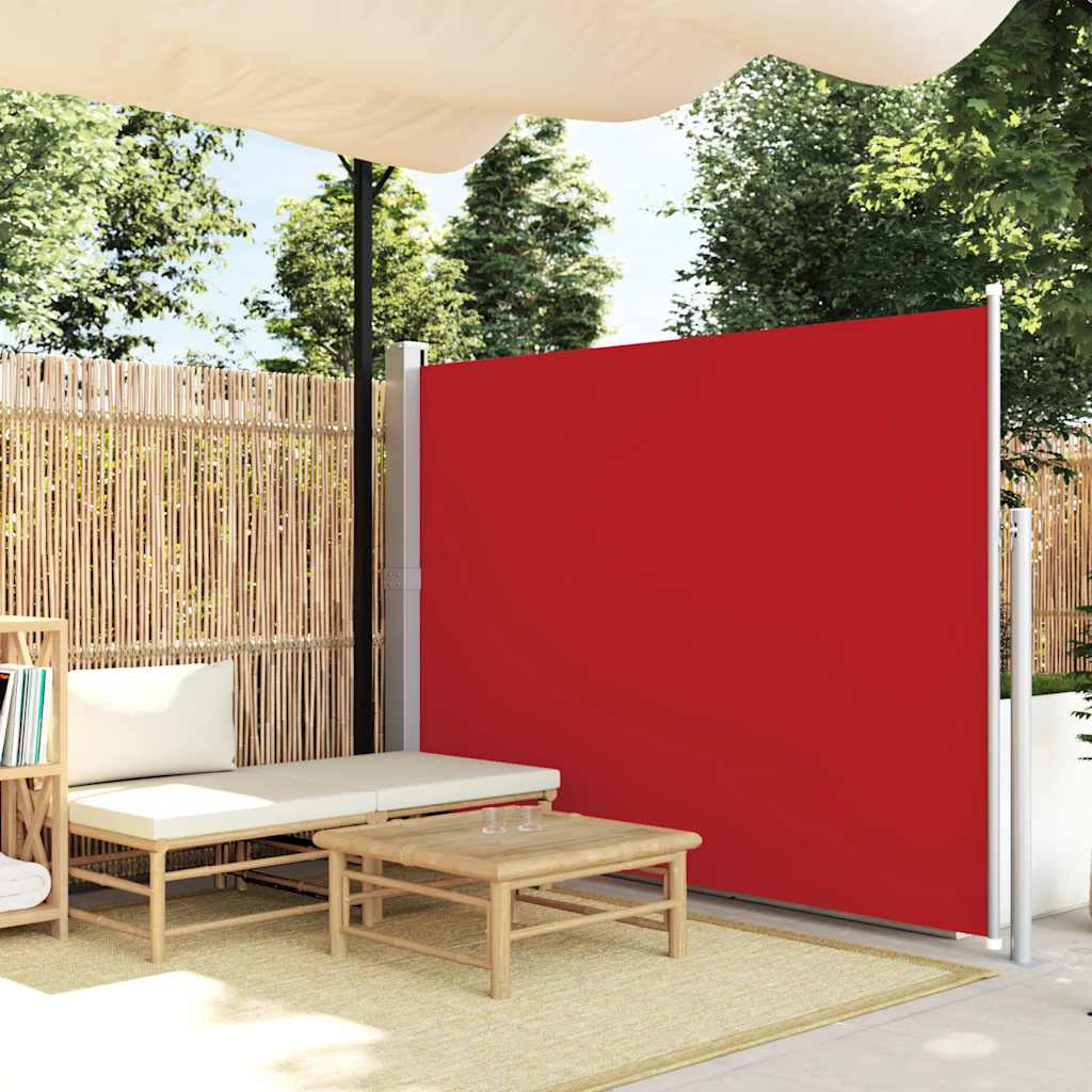 vidaXL Ausziehbare Seitenmarkise 160x500 cm Rot