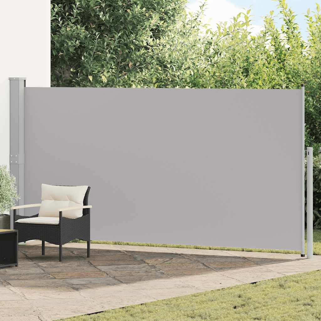 vidaXL Sisäänvedettävä sivumarkiisi 160x500 cm harmaa