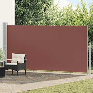 Zatahovací boční markýza / zástěna 160 x 500 cm hnědá - obrázek 1