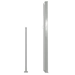 vidaXL Ištraukiama šoninė pertvara, kreminės spalvos, 180x500cm