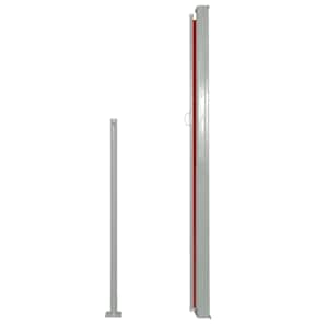 vidaXL Ištraukiama šoninė pertvara, raudonos spalvos, 180x500cm