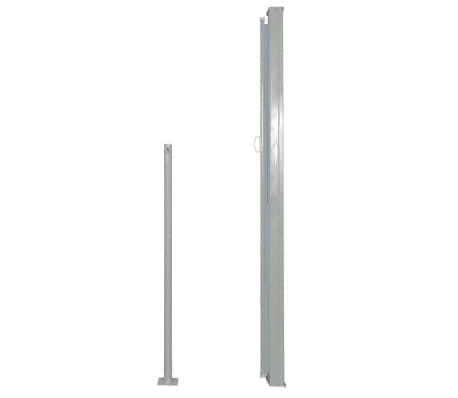 vidaXL Ištraukiama šoninė pertvara, pilkos spalvos, 180x500cm