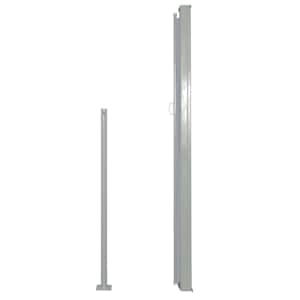 vidaXL Ištraukiama šoninė pertvara, pilkos spalvos, 180x500cm