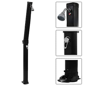 Zložljiv solarni tuš črn 214 cm 23 L