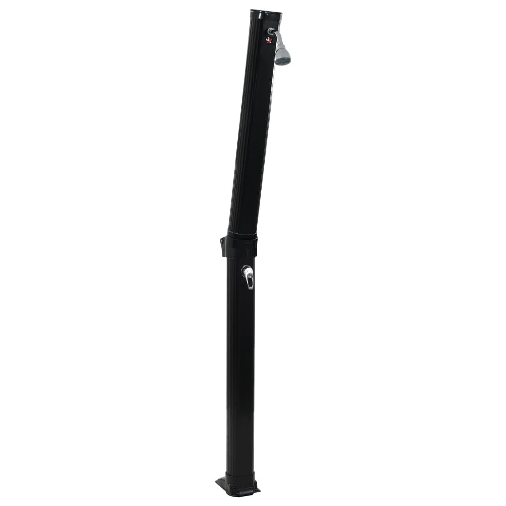 vidaXL Skladacia solárna sprcha, čierna 214 cm 23 l