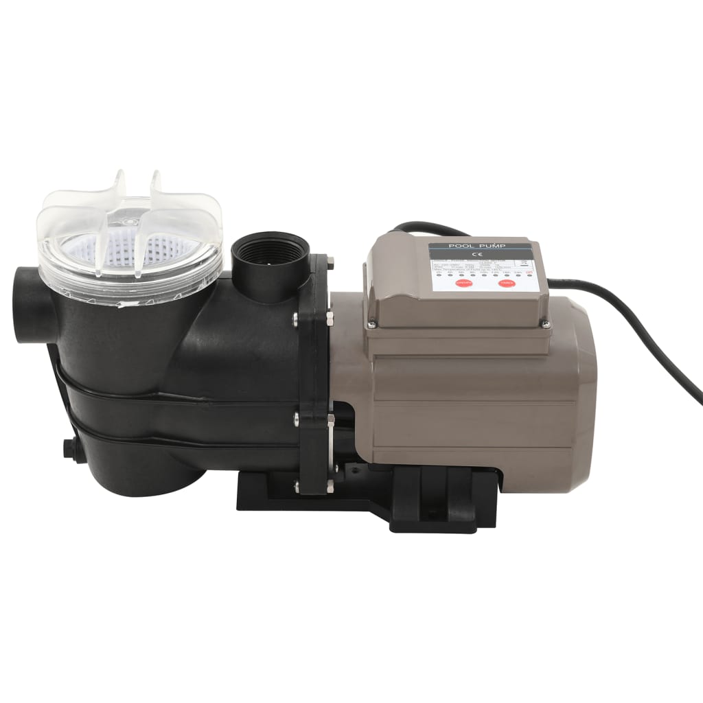 vidaXL Bazénové čerpadlo s časovačom čierne 0,25 hp 8000 l/hod