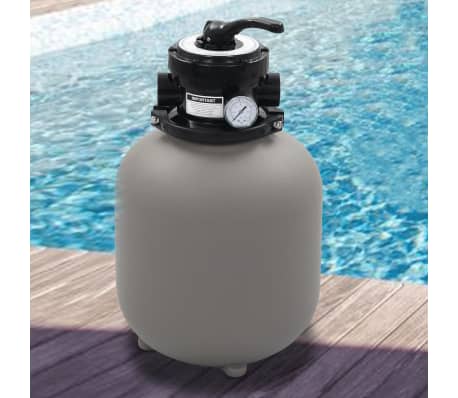 vidaXL Pool Sand Filter with 4 Position Valve Gray 1.4/" Pool Filter Spa Filter