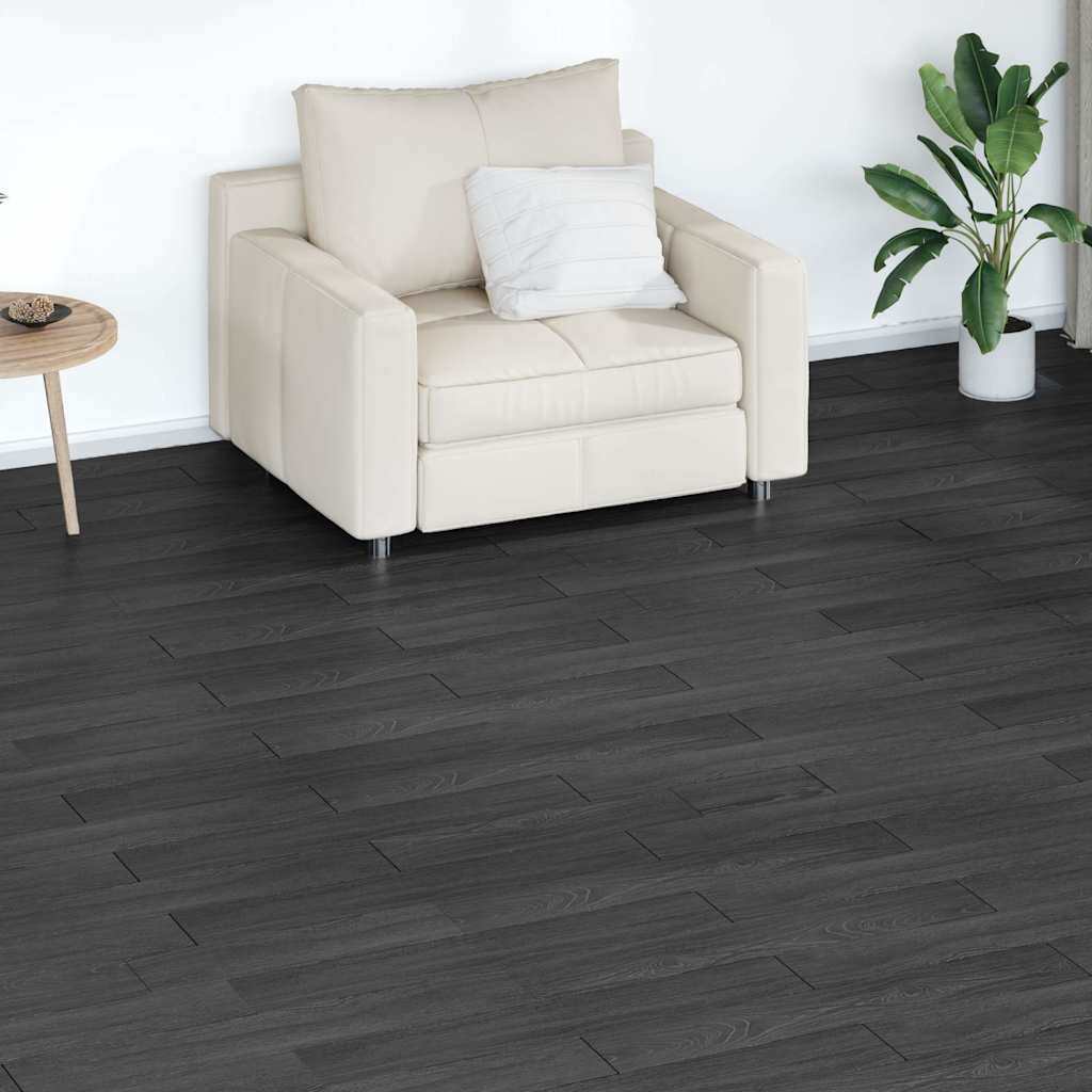 vidaXL Itsekiinnittyvä lattialankku 4,46 m² 3mm PVC antrasiitti