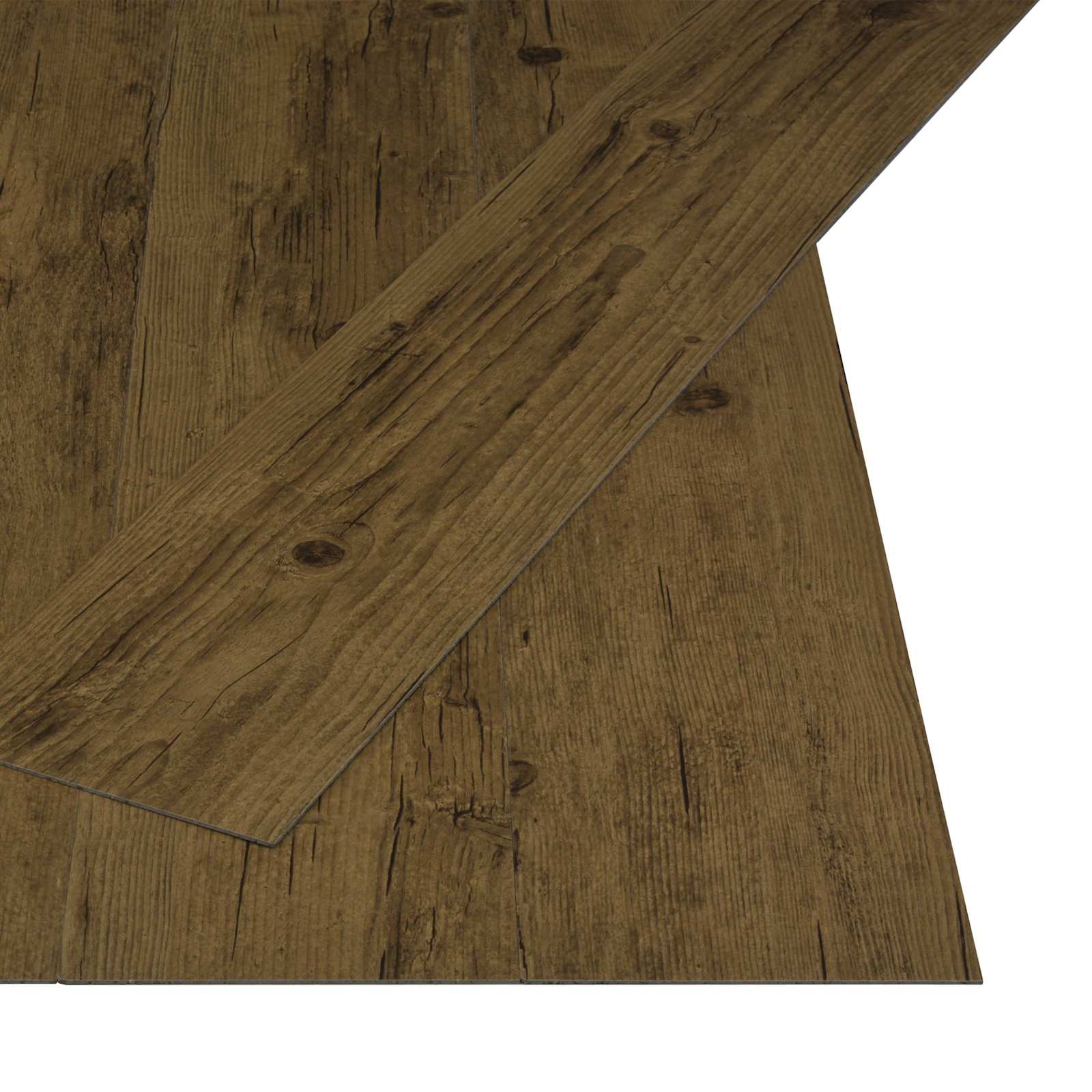 vidaXL Placă de Podea Auto-adezivă 32 pcs Maro Natural 4,46 m² PVC