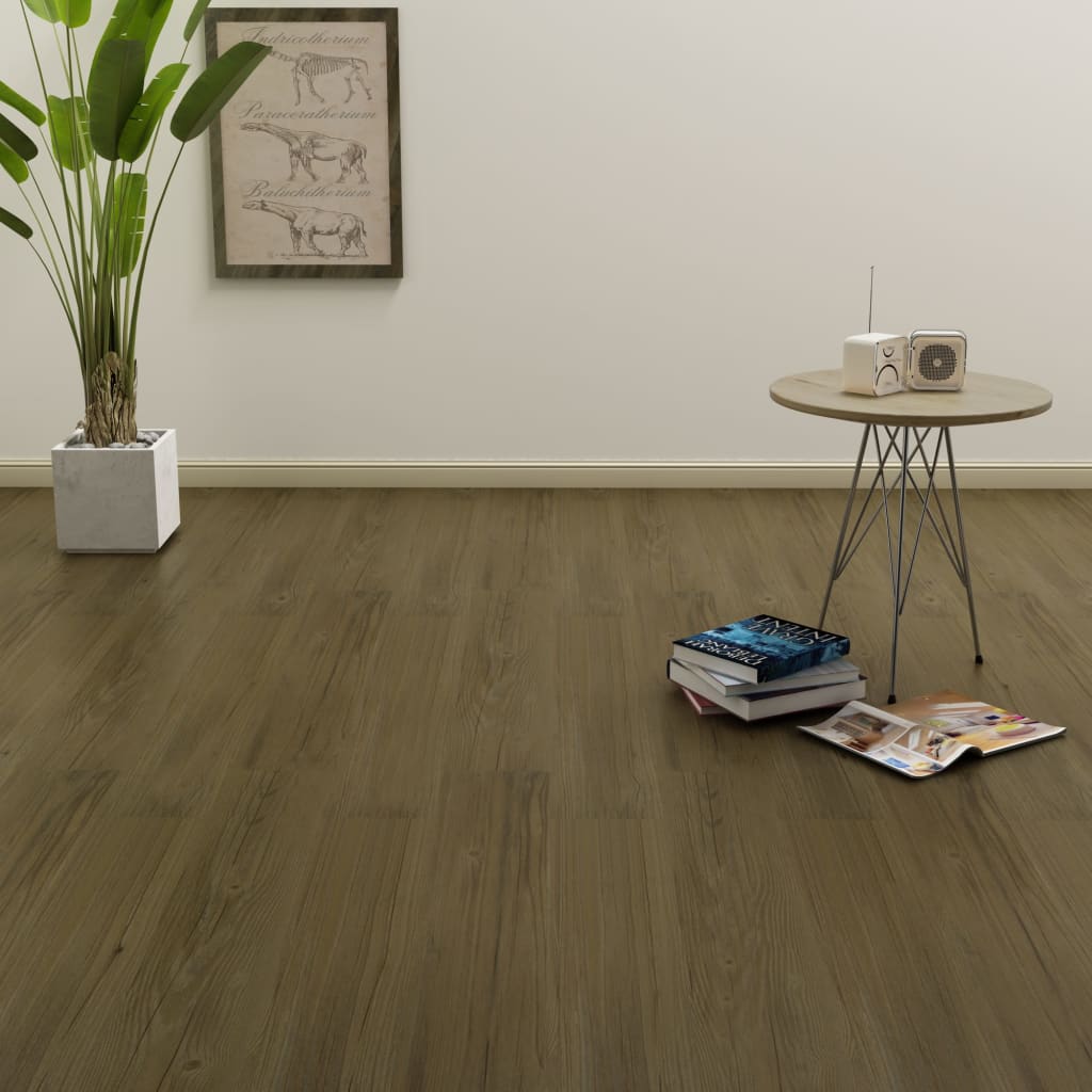 vidaXL Klikvloer 3,51 m² 4 mm PVC bruin vidaXL Klikvloer 3,51 m² 4 mm PVC bruin