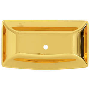vidaXL Waschbecken 71 x 38 x 13,5 cm Keramik Golden