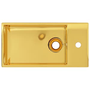 vidaXL Umyvadlo s přepadem zlat&eacute; 49 x 25 x 15 cm keramika