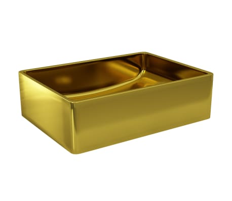vidaXL Νιπτήρας Χρυσός 41 x 30 x 12 εκ. Κεραμικός